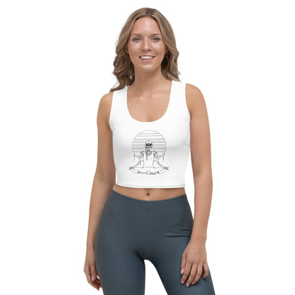 SKELLIES Women's Line Graphic Crop Top - Skeleton Yoga Crop Top Line Print, Casual Wear