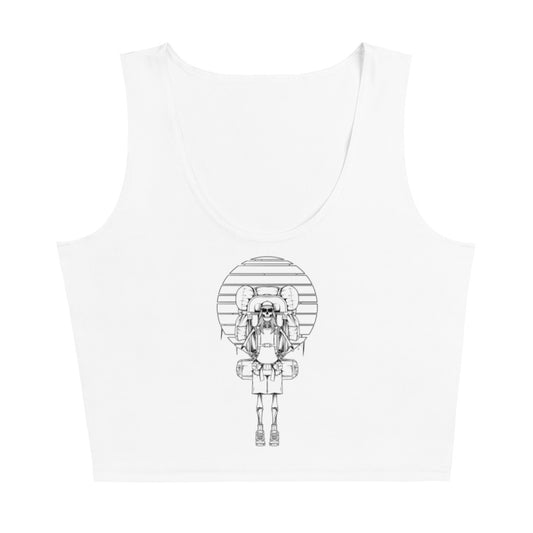 SKELLIES Women's Line Graphic Crop Top - Skeleton Hiking Crop Top Line Print, Casual Wear