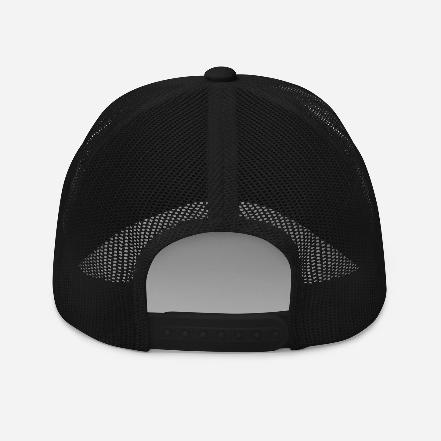 SKELLIES Classic Black Trucker Hat - Breathable Mesh Back, Adjustable Snapback, Durable Embroidered Logo, Unisex Cap