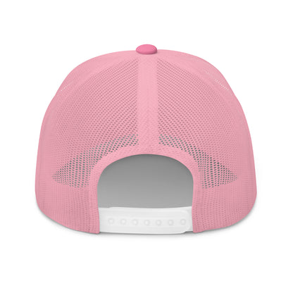 SKELLIES Classic Pink Trucker Hat - Breathable Mesh Back, Adjustable Snapback, Durable Embroidered Logo, Unisex Cap