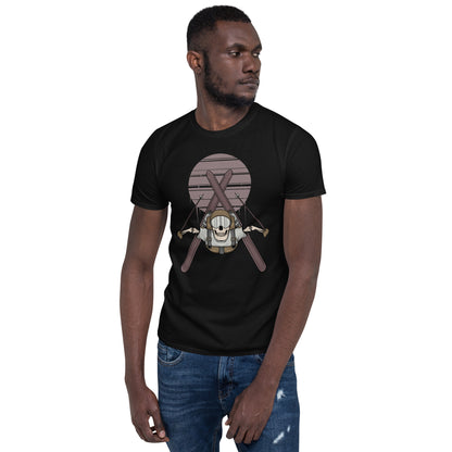 SKELLIES Men's Graphic T-shirt - Skeleton Skiing flip T-shirt  Print, Regular Fit, Casual Wear