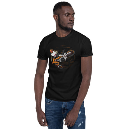 SKELLIES Men's Graphic T-shirt - Skeleton Motocross T-shirt Print, Relaxed Fit, Casual Wear