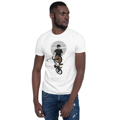 SKELLIES Men's Graphic T-shirt - Skeleton BMXing T-shirt Print, Regular Fit, Casual Wear