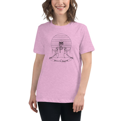 SKELLIES Women's Graphic T-shirt - Skeleton Yoga T-shirt Line Print, Relaxed Fit, Casual Wear